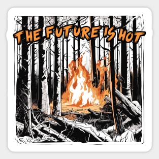 the future is hot Sticker